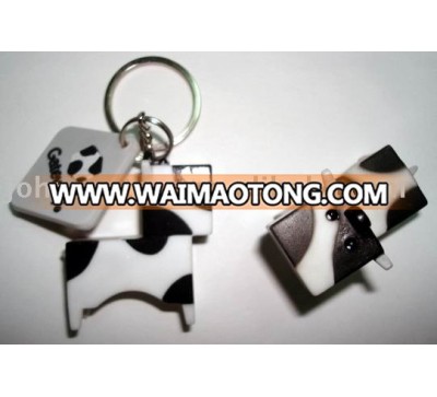 vinyl pvc cow toy with key chain,cow toy for promotional gift