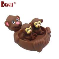 Custom Made Rubber Monkey Family Bath Toy Set