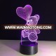 Plexiglass LED Night Light 3D led Lamp Deco Light Micro USB LED Lamp Kids Heart Ballon Bear Night Lights Lamp